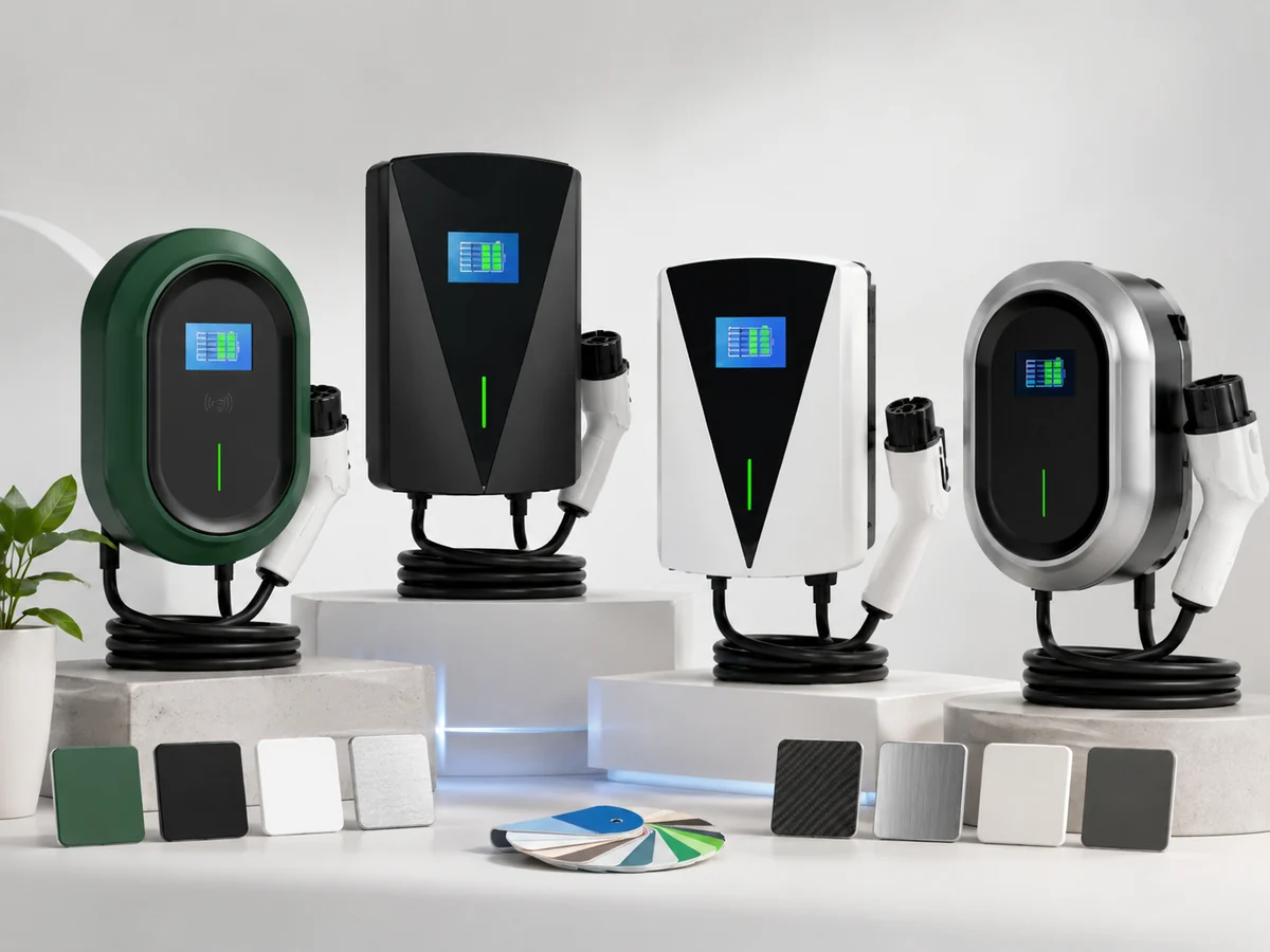 EV charger housing and color customization options