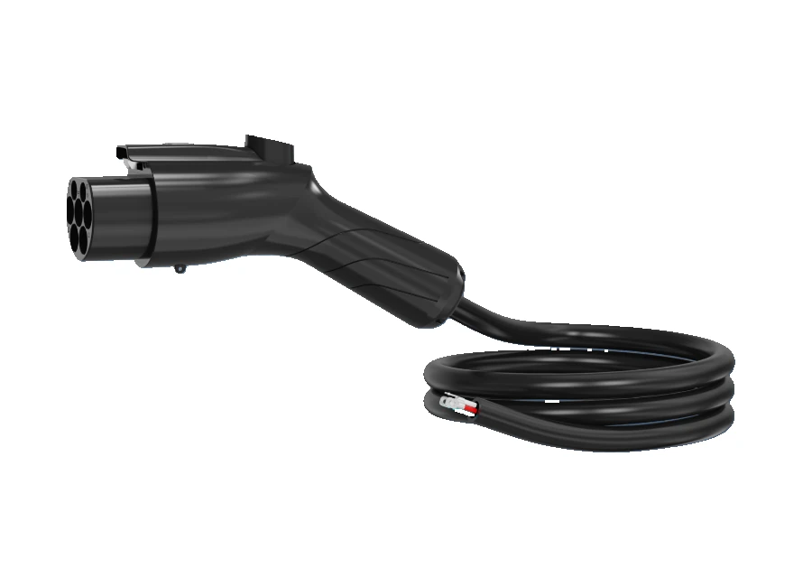 Q3 black GB EV charging connector assembly