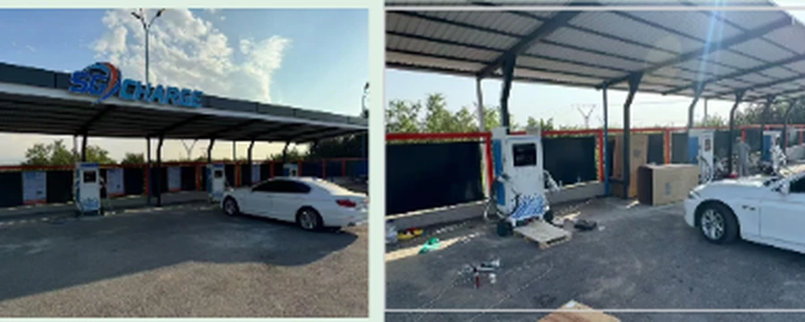 Tajikistan public gas station charging project