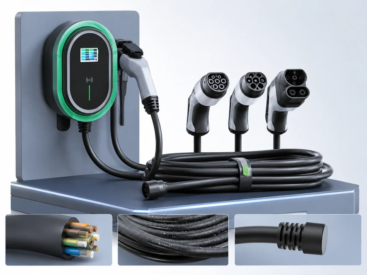 EV charger cable and connector