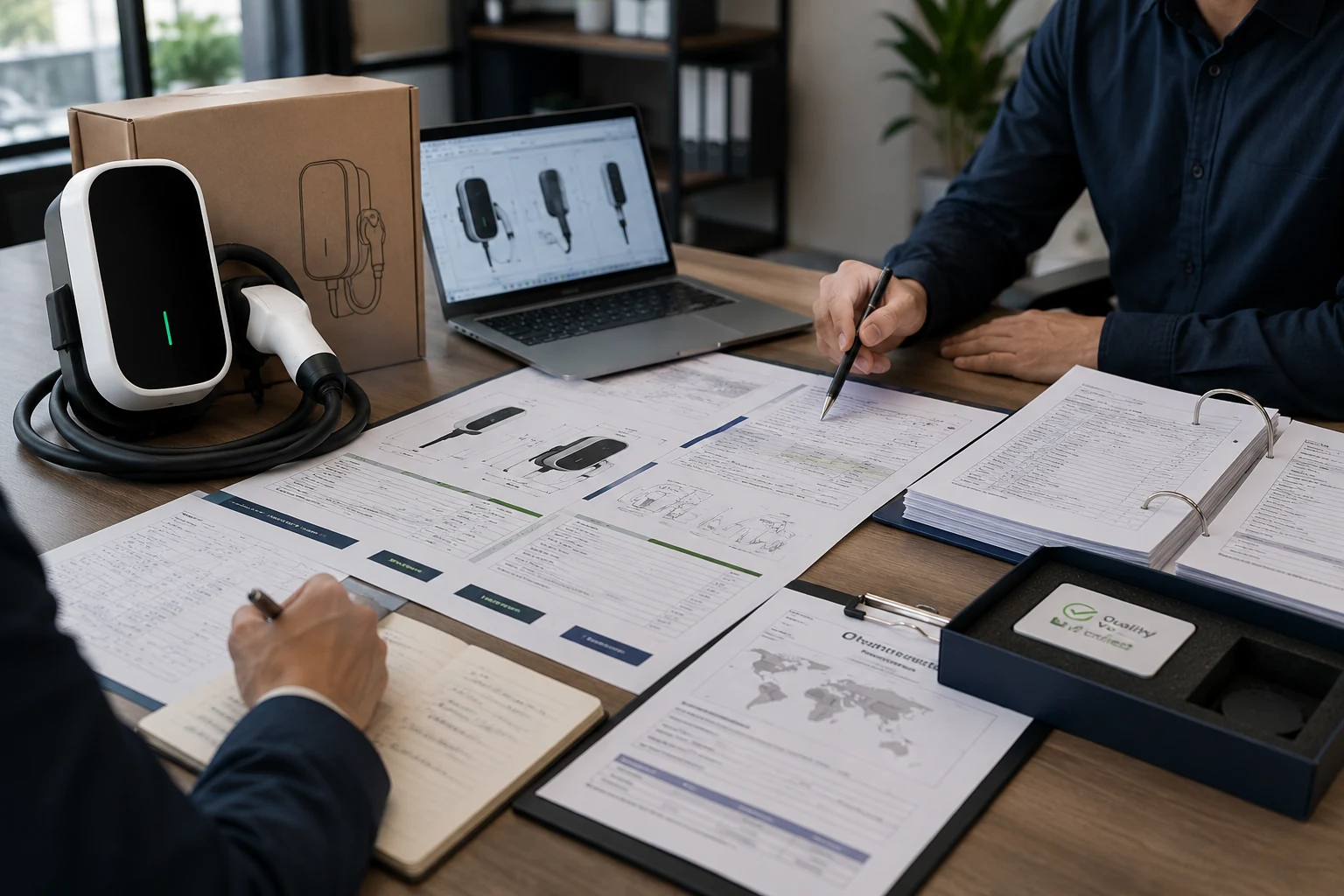 EV charging product program planning and documentation coordination